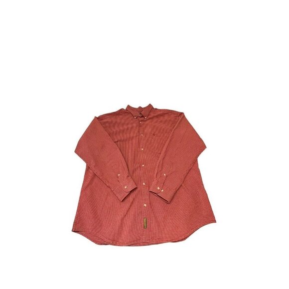 Mens Timberland Red Plaid Button-down Long-sleeve Shirt 2XL - Picture 1 of 9